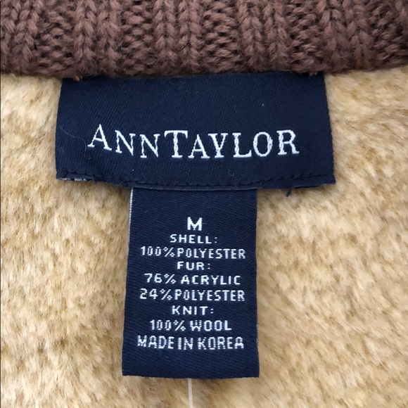 Ann Taylor Polyester Knit Fur Vest - Picture 6 of 6
